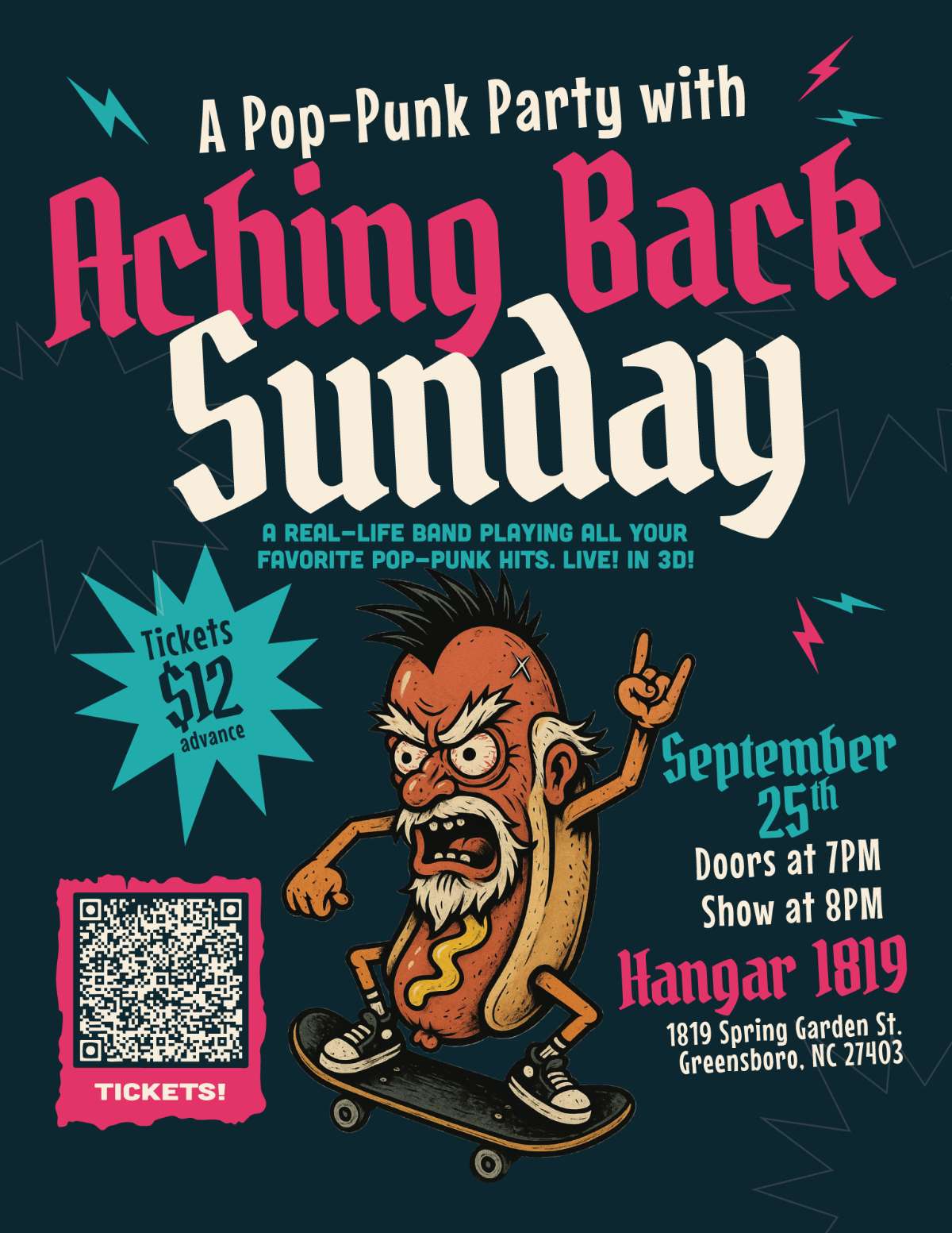 Aching Back Sunday – Live emo band